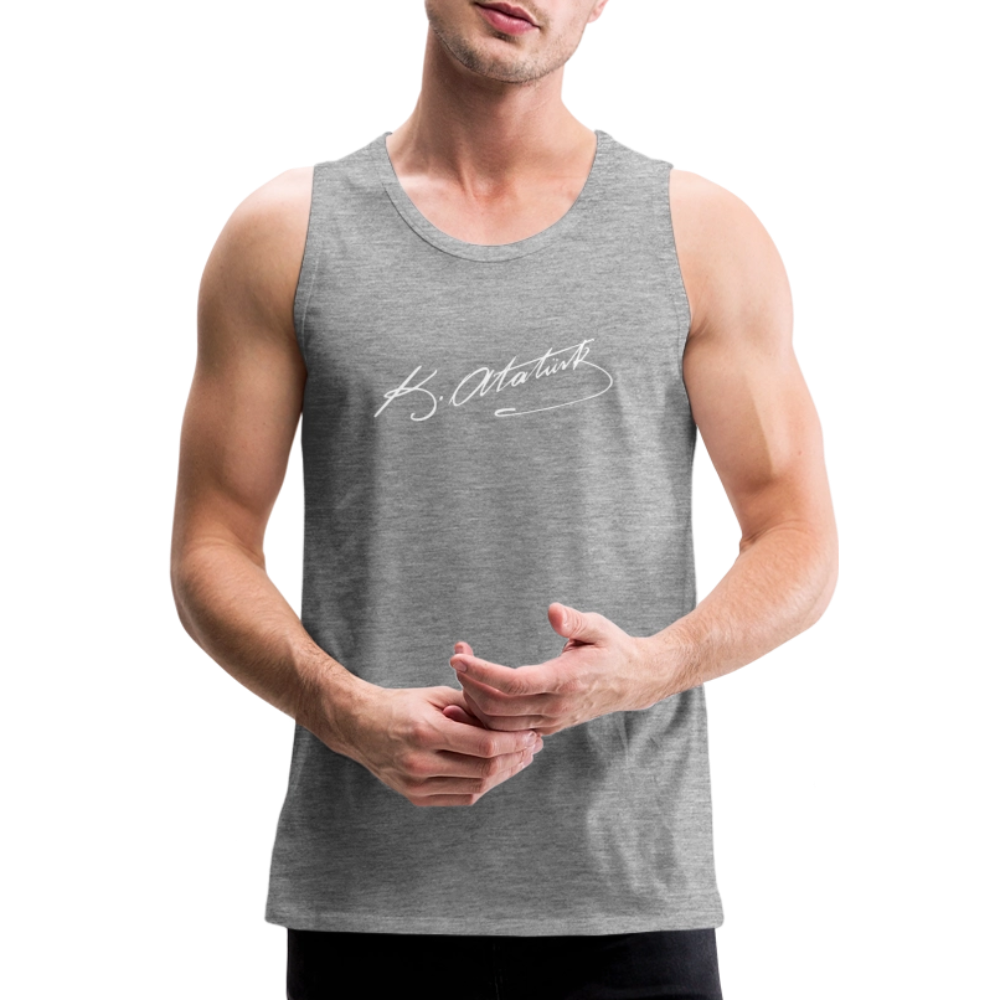 Atatürk Unterschrift Tank Top - heather grey