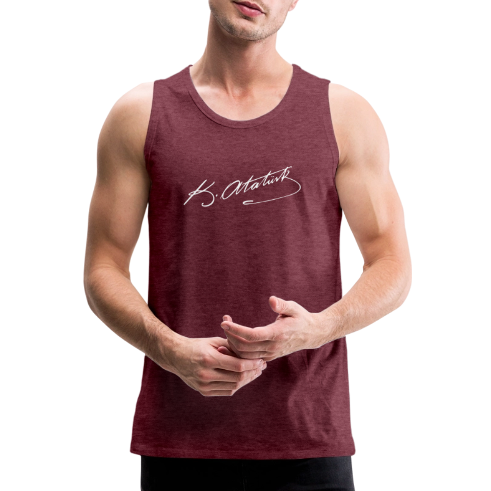 Atatürk Unterschrift Tank Top - heather burgundy