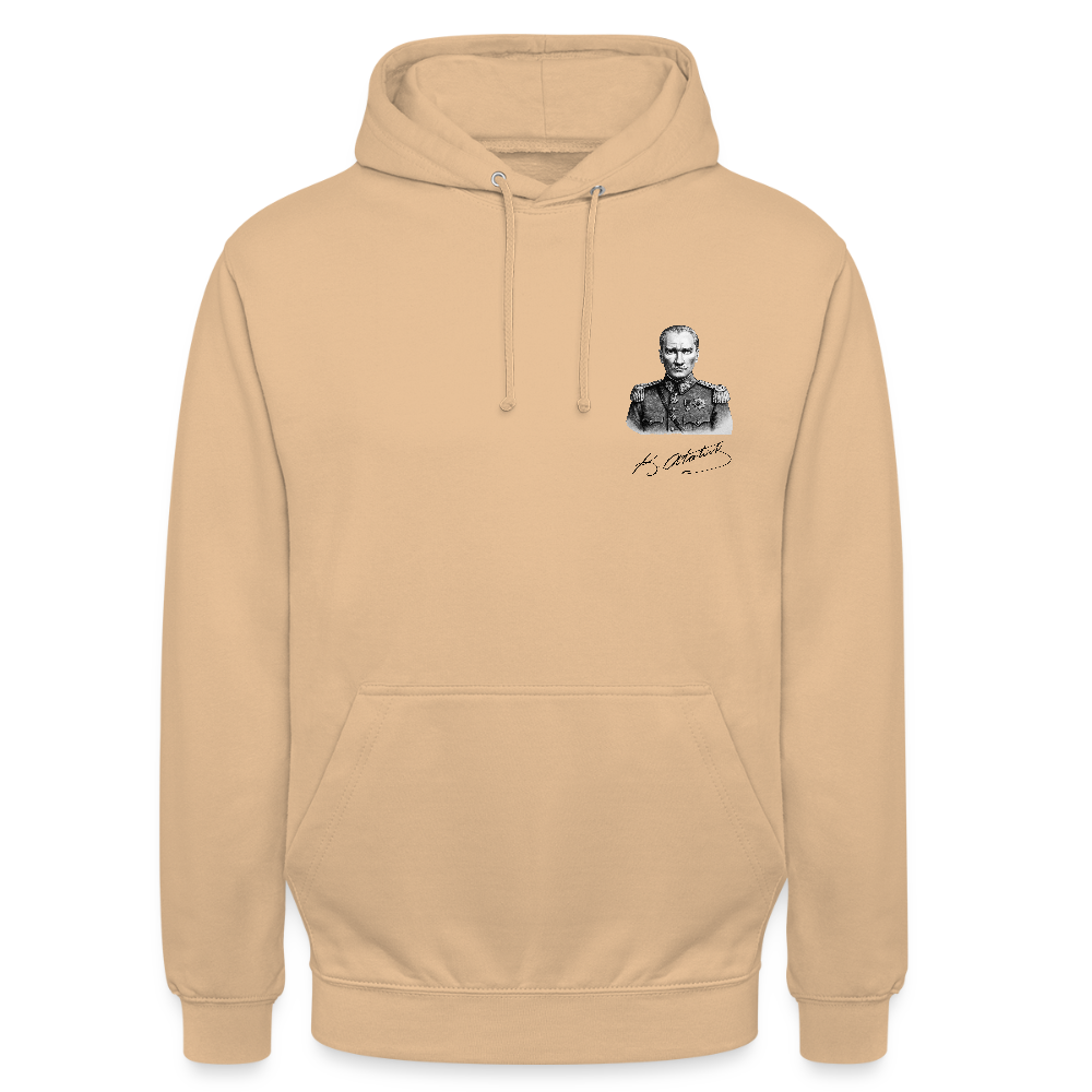 Atatürk Icon Hoodie - Unisex - peach