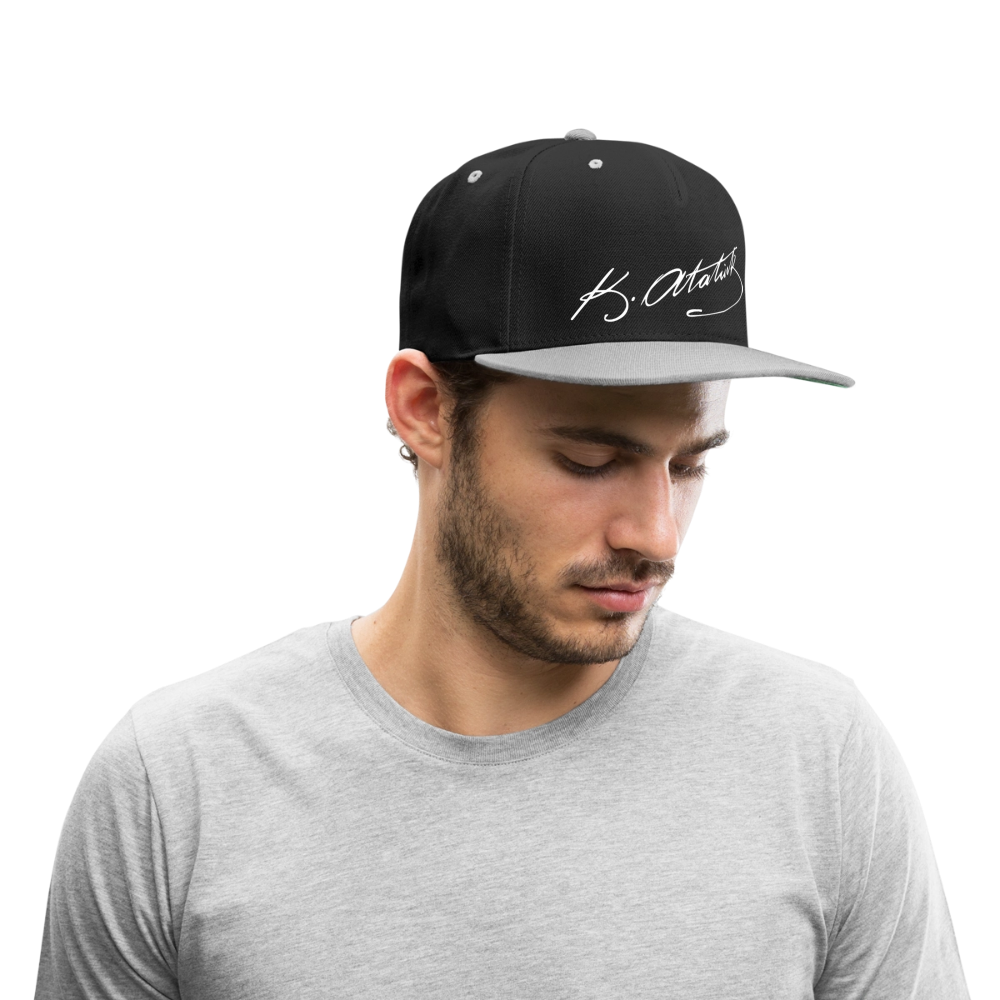 Atatürk Unterschrift Snapback Cap - black/grey