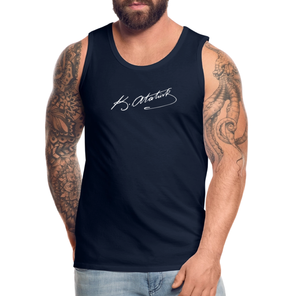 Atatürk Unterschrift Tank Top - navy