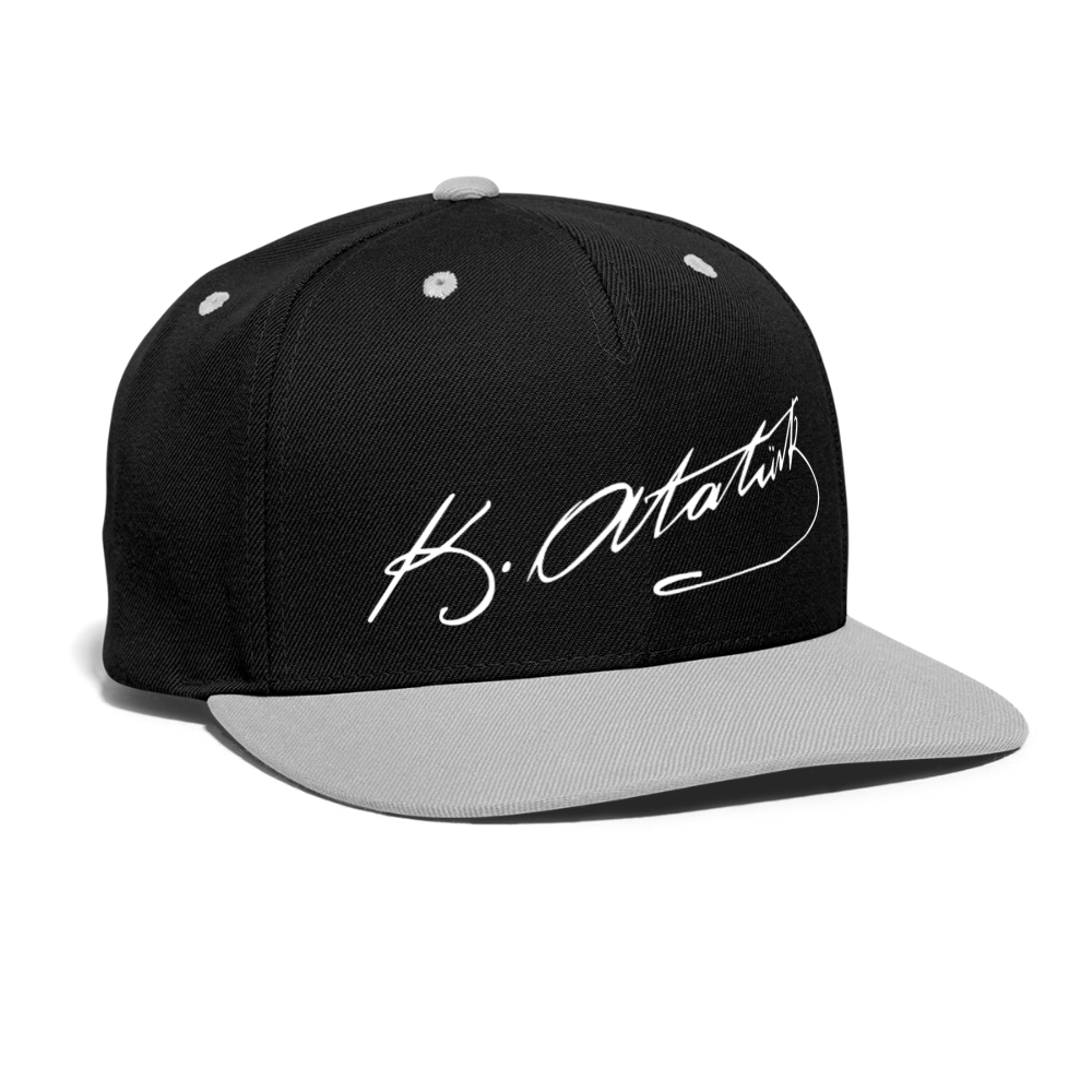Atatürk Unterschrift Snapback Cap - black/grey