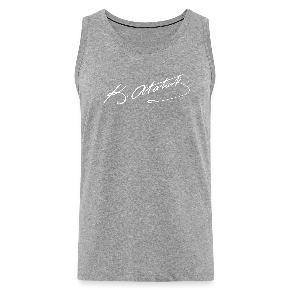 Atatürk Unterschrift Tank Top - heather grey