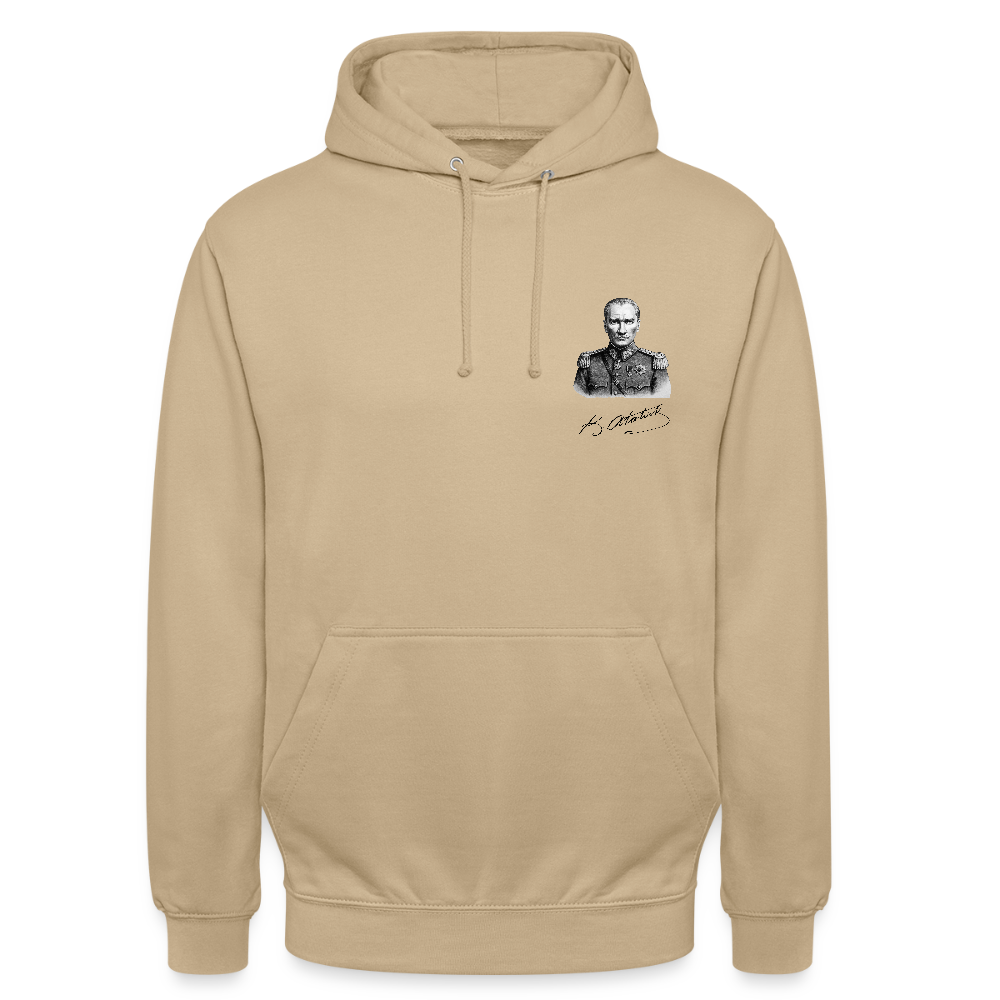 Atatürk Icon Hoodie - Unisex - beige