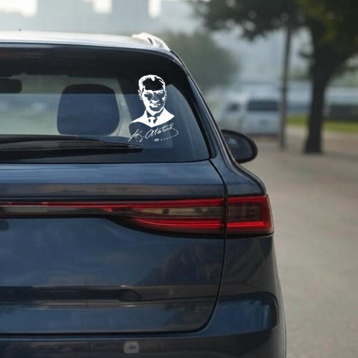 Atatürk Sticker - Portrait und Unterschrift