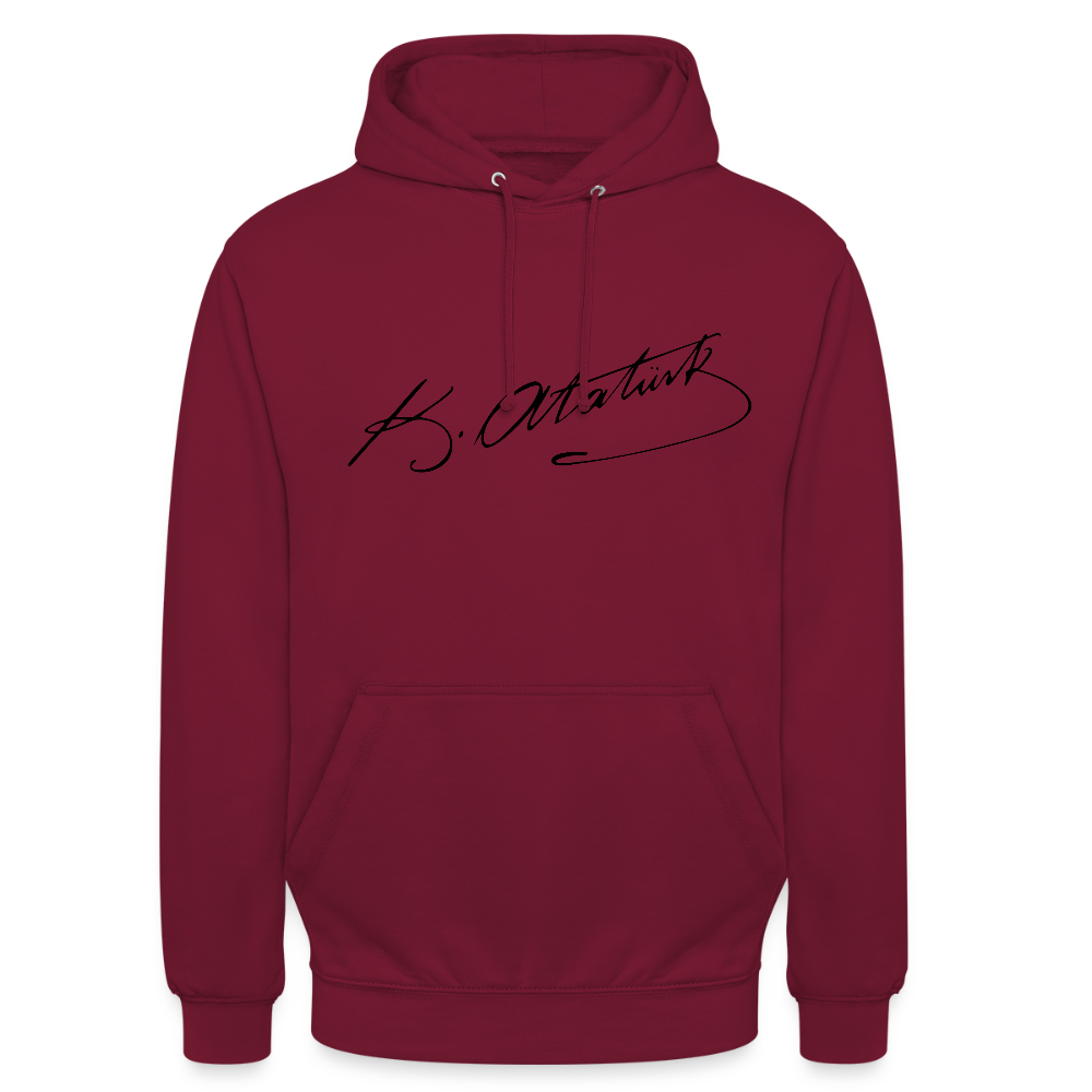 Atatürk Signature Hoodie – Stil mit Haltung. - Unisex - bordeaux