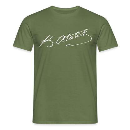 Atatürk Unterschrift Herren T-Shirt - military green