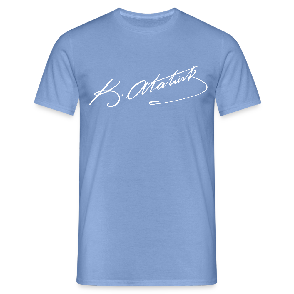 Atatürk Unterschrift Herren T-Shirt - carolina blue