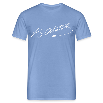 Atatürk Unterschrift Herren T-Shirt - carolina blue