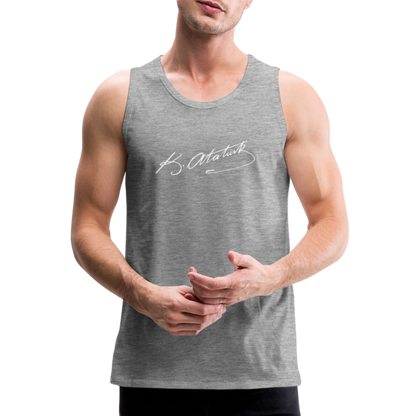 Atatürk Unterschrift Tank Top - heather grey