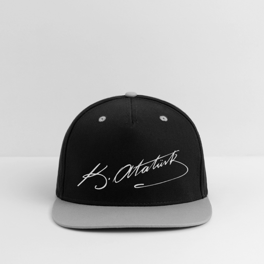 Atatürk Unterschrift Snapback Cap - black/grey