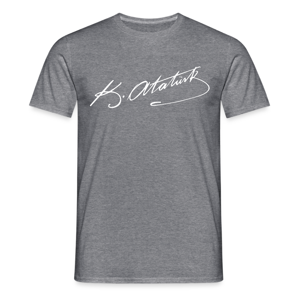 Atatürk Unterschrift Herren T-Shirt - graphite heather