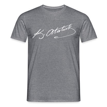 Atatürk Unterschrift Herren T-Shirt - graphite heather