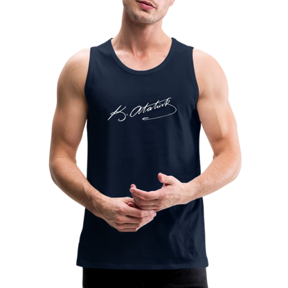 Atatürk Unterschrift Tank Top - navy