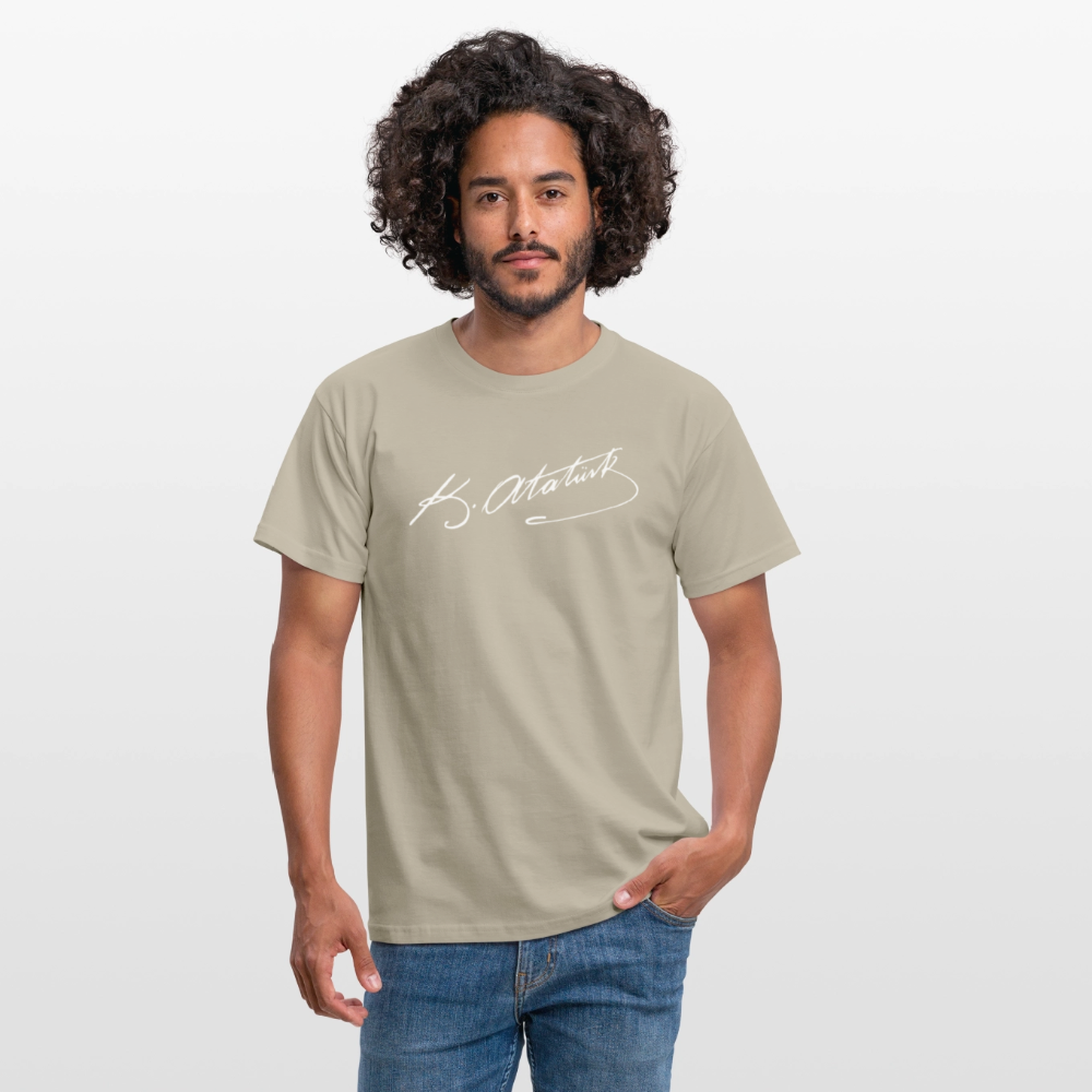Atatürk Unterschrift Herren T-Shirt - sand beige