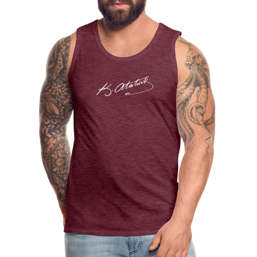 Atatürk Unterschrift Tank Top - heather burgundy