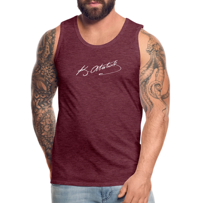 Atatürk Unterschrift Tank Top - heather burgundy