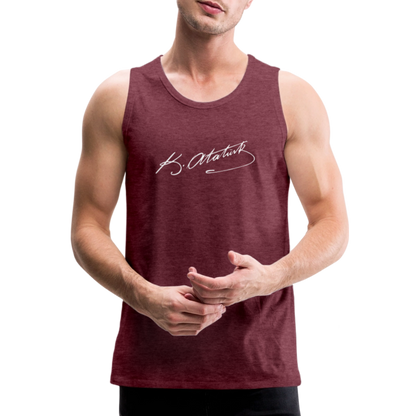 Atatürk Unterschrift Tank Top - heather burgundy