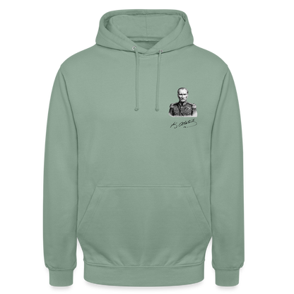 Atatürk Icon Hoodie - Unisex - steel green