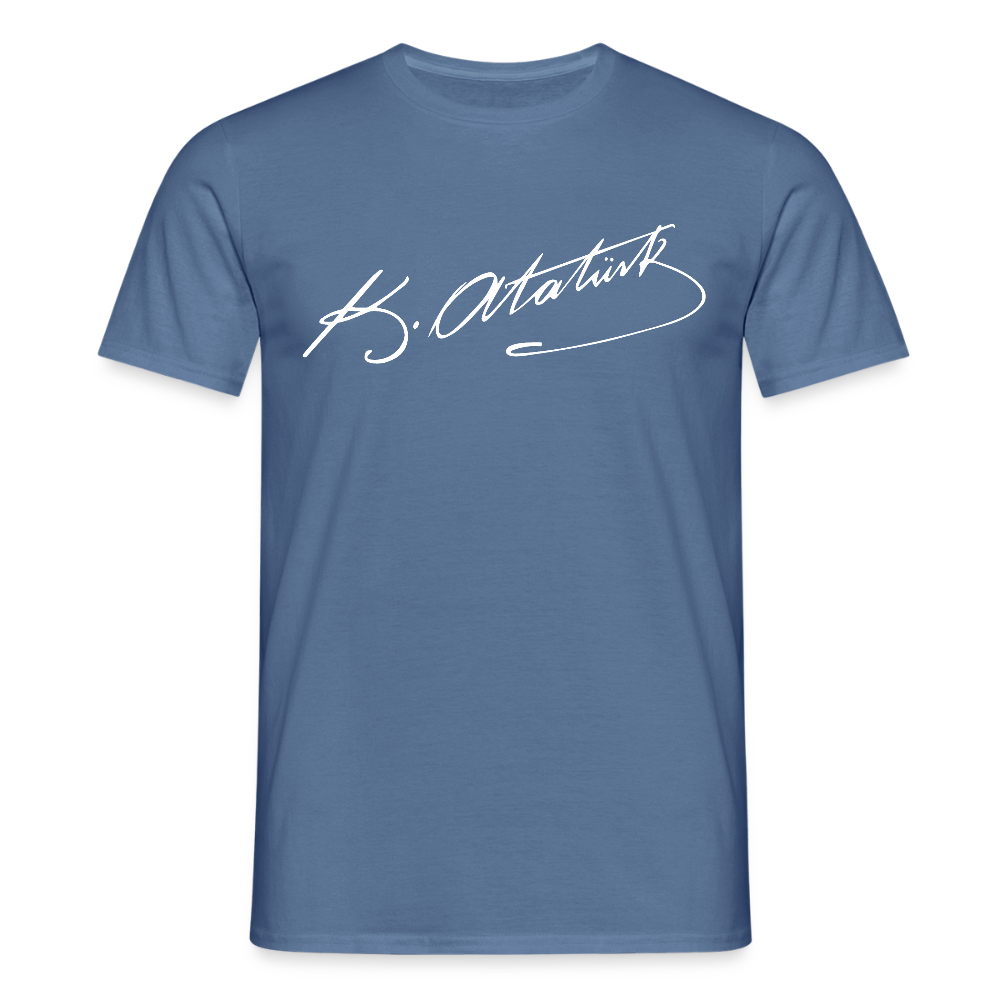 Atatürk Unterschrift Herren T-Shirt - dove blue 