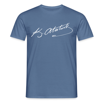 Atatürk Unterschrift Herren T-Shirt - dove blue 