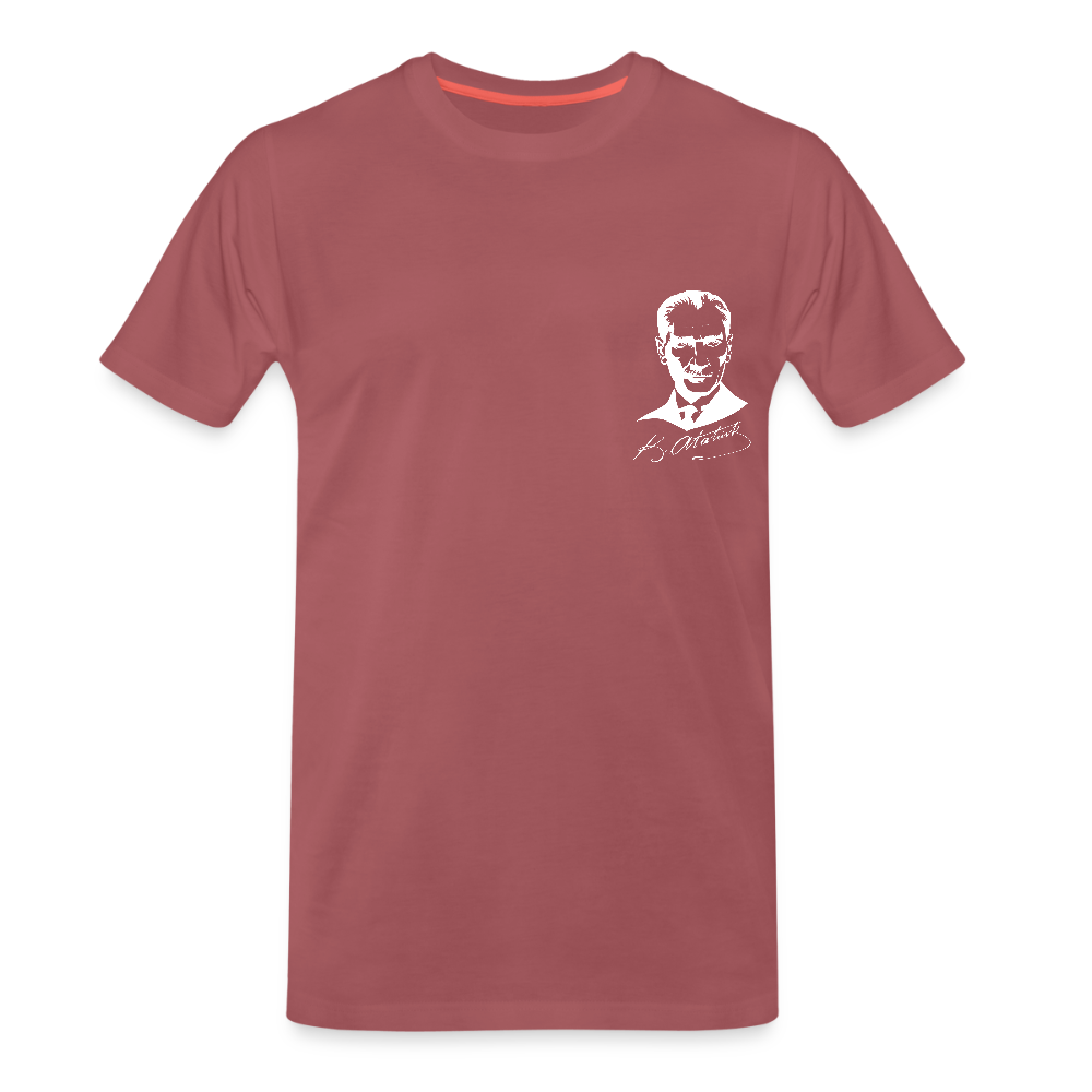 Atatürk Herren T-Shirt - washed Burgundy