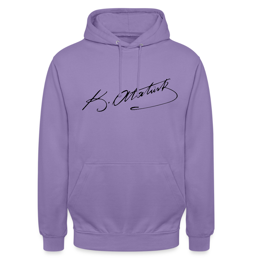 Atatürk Signature Hoodie – Stil mit Haltung. - Unisex - lavender