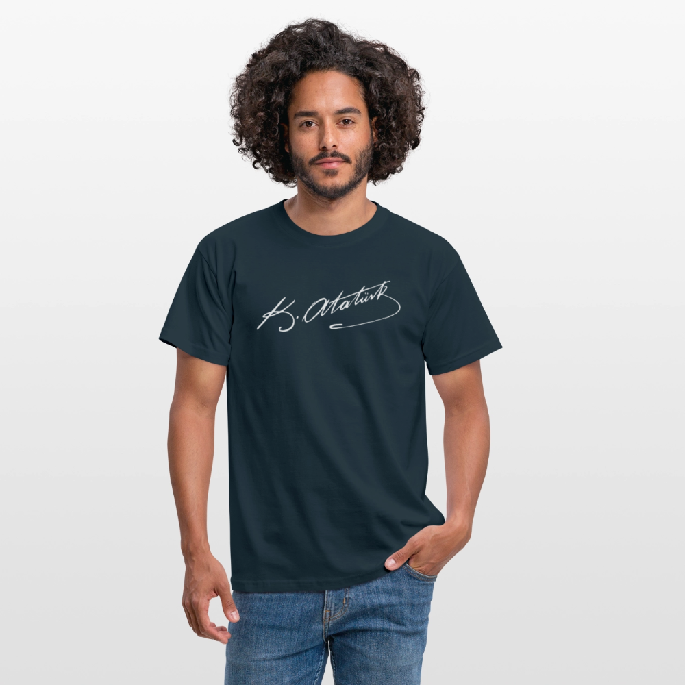 Atatürk Unterschrift Herren T-Shirt - navy