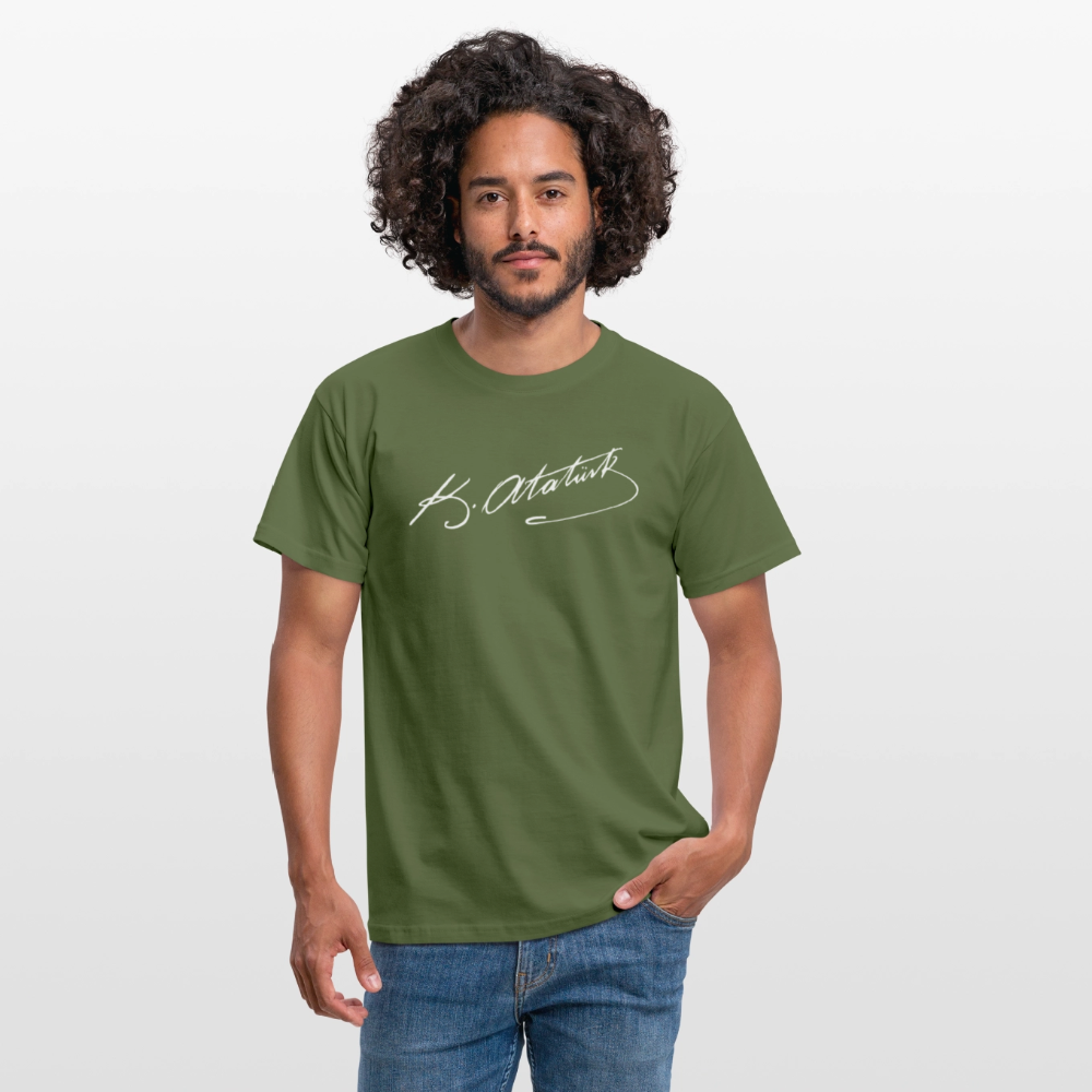 Atatürk Unterschrift Herren T-Shirt - military green