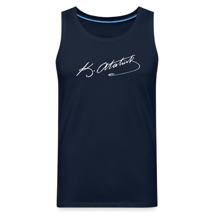 Atatürk Unterschrift Tank Top - navy