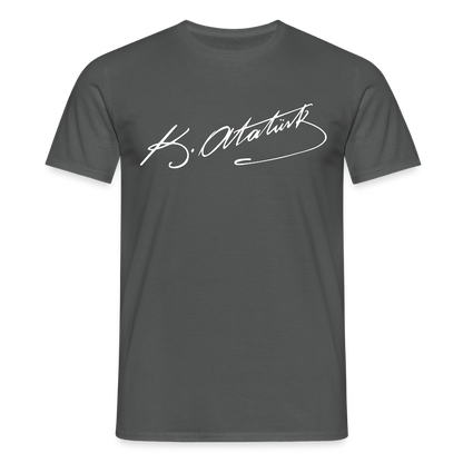 Atatürk Unterschrift Herren T-Shirt - charcoal grey
