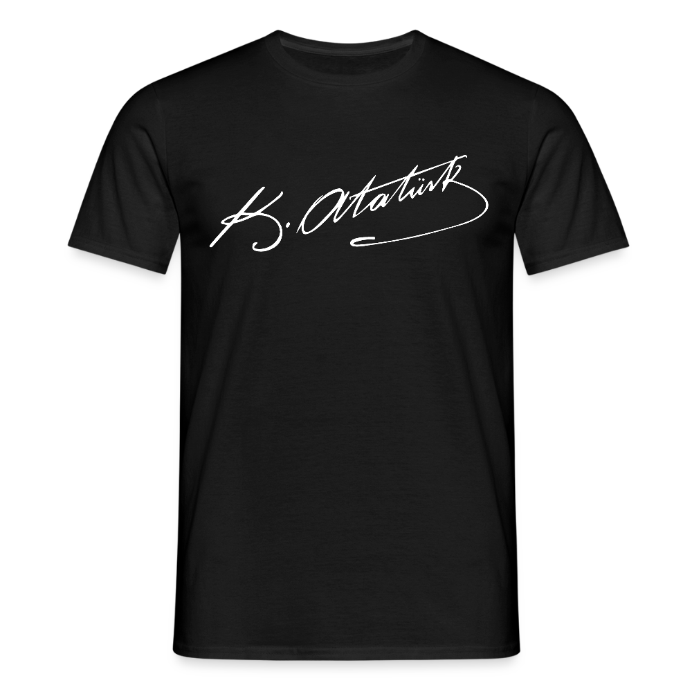 Atatürk Unterschrift Herren T-Shirt - black