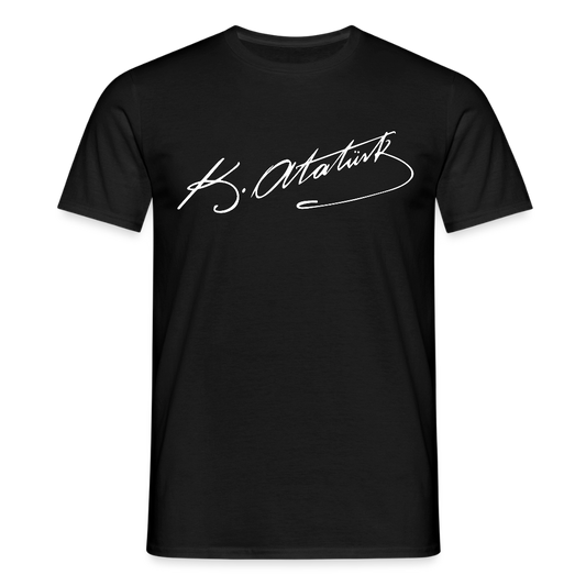 Atatürk Unterschrift Herren T-Shirt - black