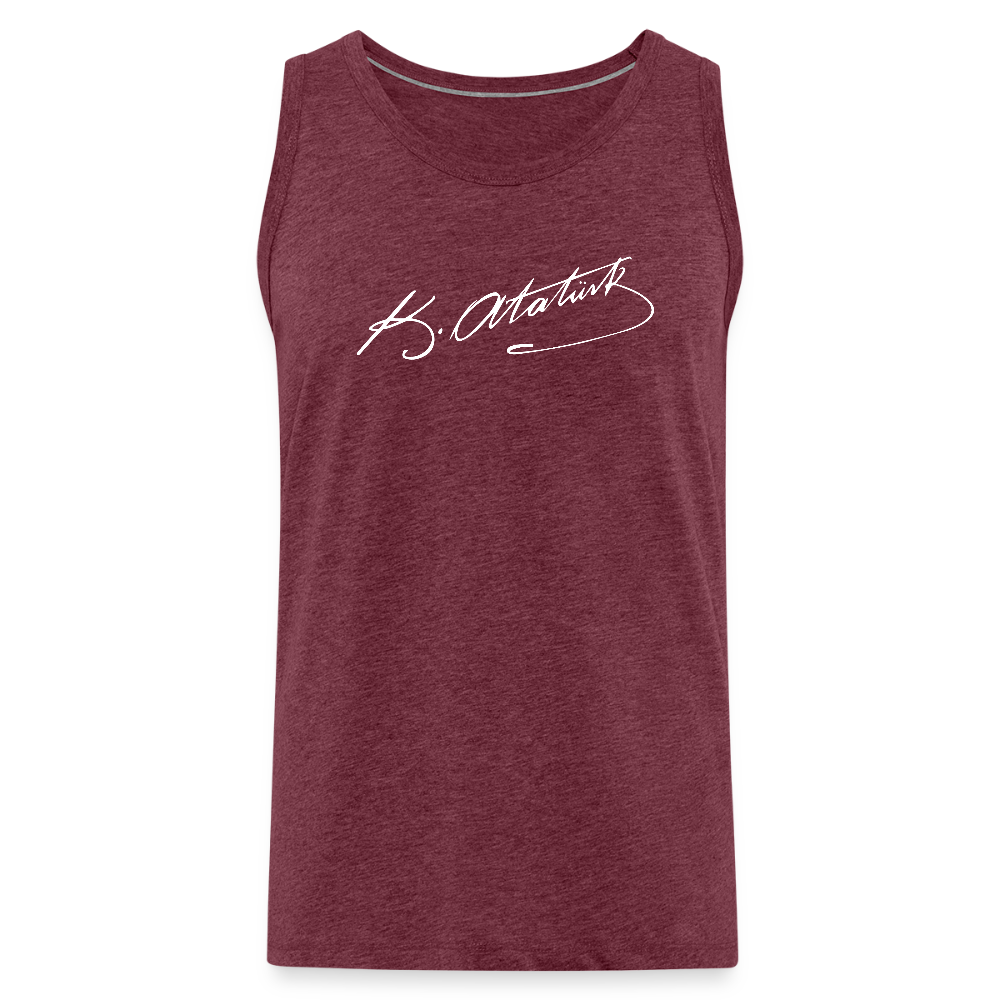 Atatürk Unterschrift Tank Top - heather burgundy
