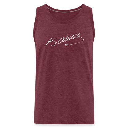 Atatürk Unterschrift Tank Top - heather burgundy