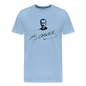 Atatürk Tribute T-Shirt – Porträt & Signatur vereint. - Sky