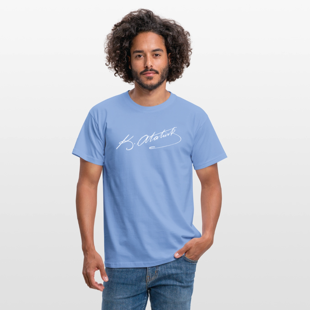 Atatürk Unterschrift Herren T-Shirt - carolina blue