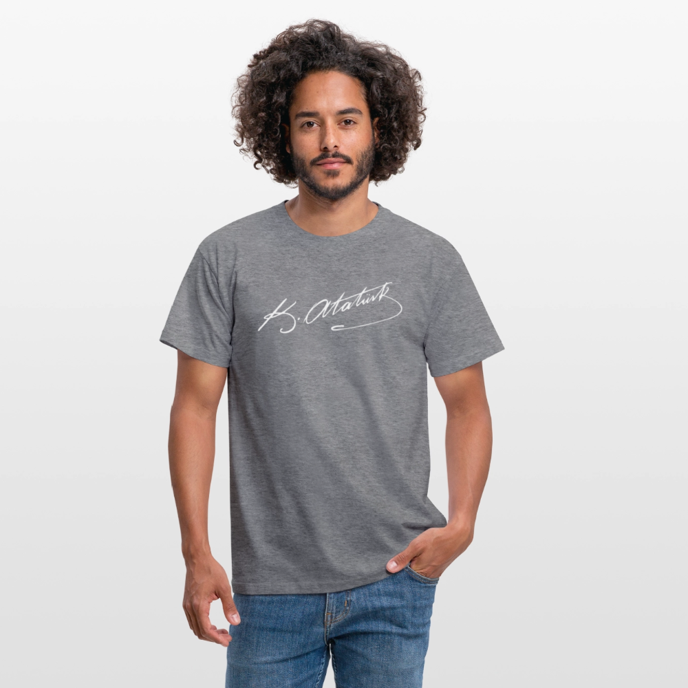 Atatürk Unterschrift Herren T-Shirt - graphite heather