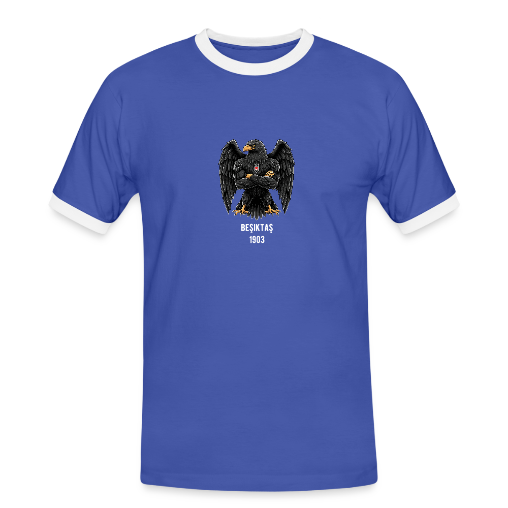 Beşiktaş Istanbul Herren Kontrast-T-Shirt – Dein Stolz in Schwarz-Weiß - Blau/Weiß