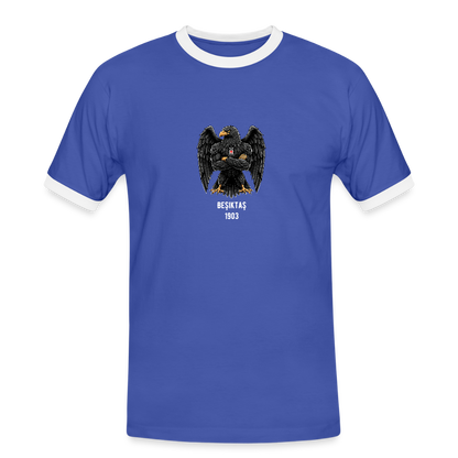Beşiktaş Istanbul Herren Kontrast-T-Shirt – Dein Stolz in Schwarz-Weiß - Blau/Weiß