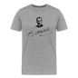 Atatürk Tribute T-Shirt – Porträt & Signatur vereint. - Grau meliert