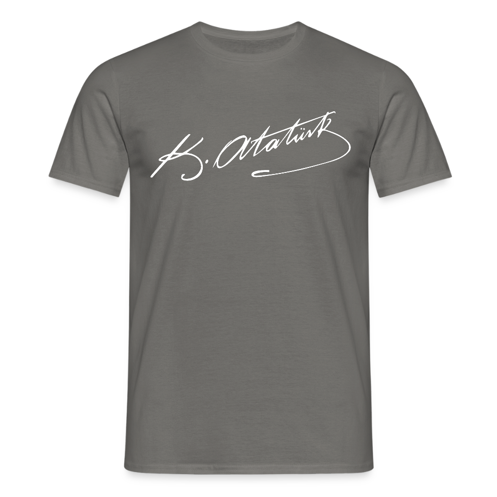 Atatürk Unterschrift Herren T-Shirt - graphite grey