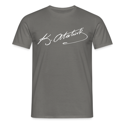 Atatürk Unterschrift Herren T-Shirt - graphite grey
