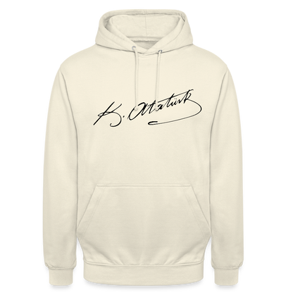 Atatürk Signature Hoodie – Stil mit Haltung. - Unisex - vanilla