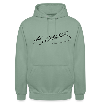 Atatürk Signature Hoodie – Stil mit Haltung. - Unisex - steel green