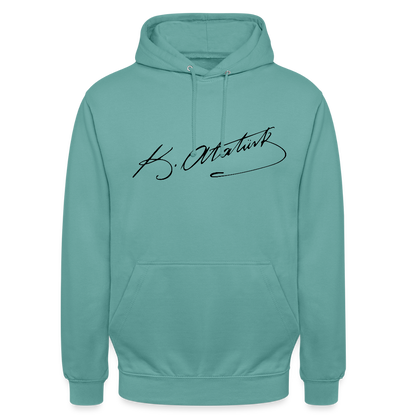 Atatürk Signature Hoodie – Stil mit Haltung. - Unisex - pastel turquoise