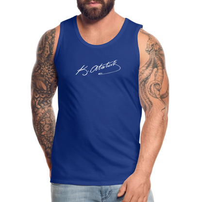 Atatürk Unterschrift Tank Top - royal blue