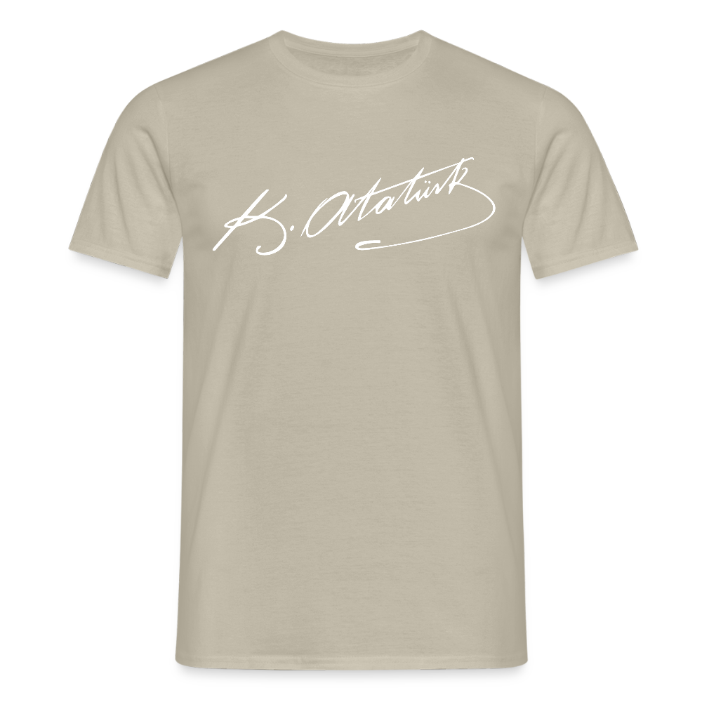 Atatürk Unterschrift Herren T-Shirt - sand beige