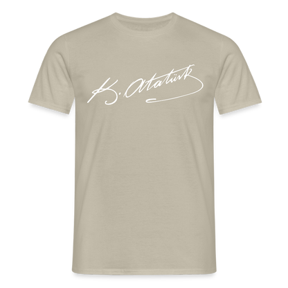 Atatürk Unterschrift Herren T-Shirt - sand beige