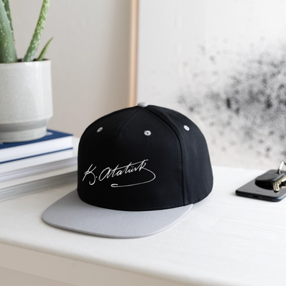 Atatürk Unterschrift Snapback Cap - black/grey